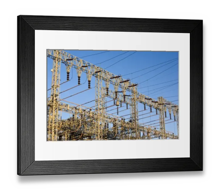 Framed Print : USA, Alabama, Florence. Wilson Lock and Dam, Electrical Power Lines, morning Framed Print : USA, Alabama, Florence. Wilson Lock and Dam, Electrical Power Lines, morning