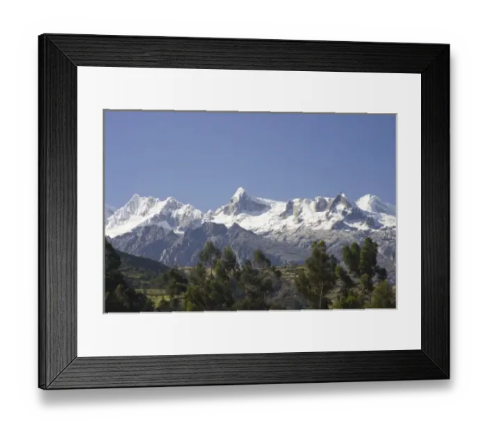 Framed Print : Snow-capped Andes Mountains, Vicos, Peru