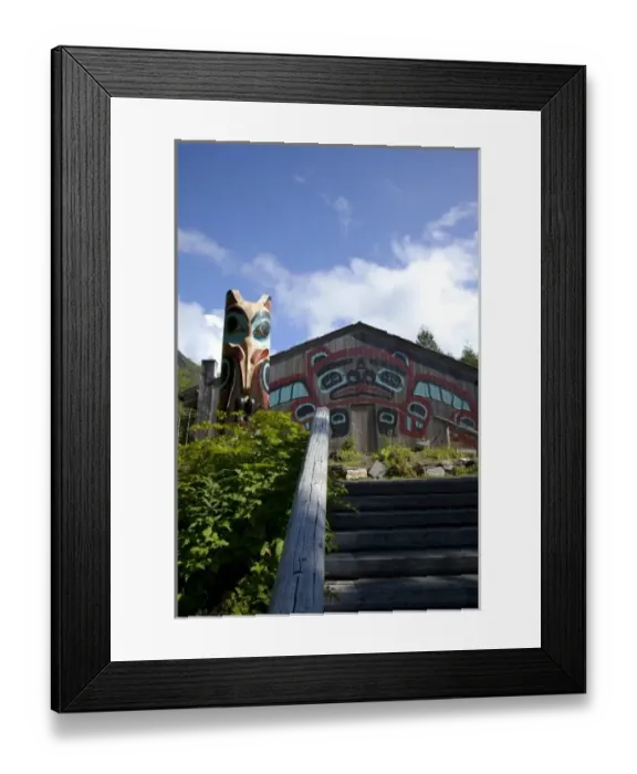 Framed Print : USA, Alaska, Ketchikan, Saxman Totem Park