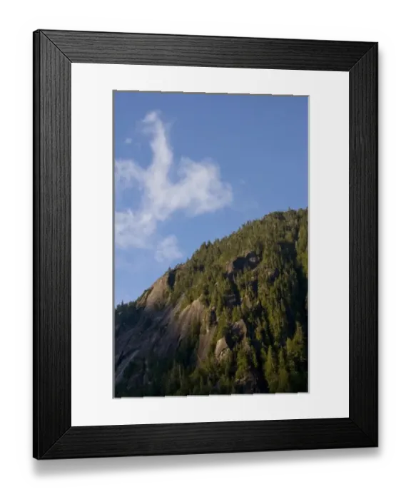 Framed Print : USA, Alaska, Misty Fjords National Monument, Setting sun lights rainforest on cliffs Framed Print : USA, Alaska, Misty Fjords National Monument, Setting sun lights rainforest on cliffs