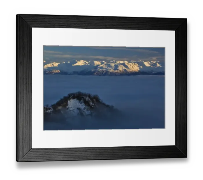 Framed Print : Winter sunset, Kenai Mountains, from Homer, Alaska Framed Print : Winter sunset, Kenai Mountains, from Homer, Alaska