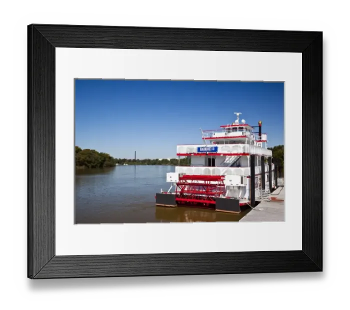 Framed Print : USA, Alabama, Montgomery. Paddlewheel riverboat Harriott 2, on the Alabama River Framed Print : USA, Alabama, Montgomery. Paddlewheel riverboat Harriott 2, on the Alabama River