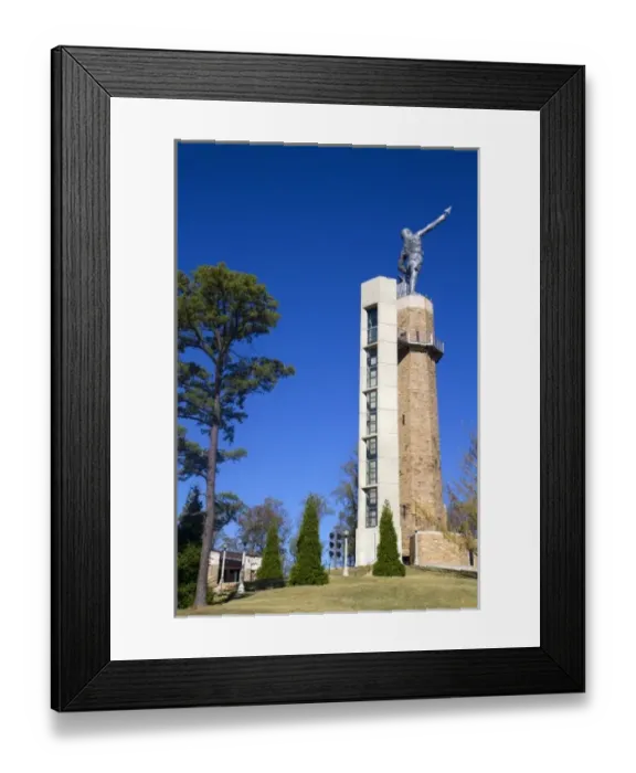 Framed Print : Vulcan Statue and elevator tower locted in Vulcan Park, Birmingham, Alabama, USA Framed Print : Vulcan Statue and elevator tower locted in Vulcan Park, Birmingham, Alabama, USA