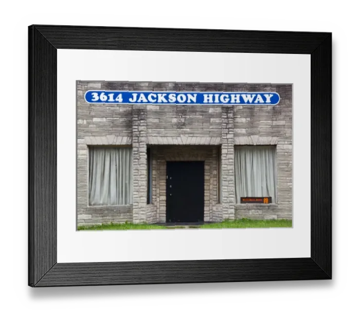 Framed Print : USA, Alabama, Sheffield. Muscle Shoals Sound Studios, building exterior, famous recording studio