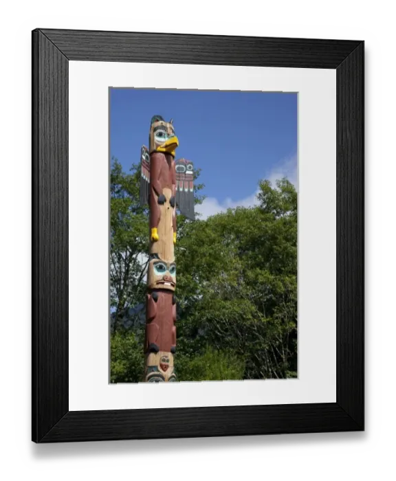 Framed Print : USA, Alaska, Ketchikan, Saxman Totem Park Framed Print : USA, Alaska, Ketchikan, Saxman Totem Park