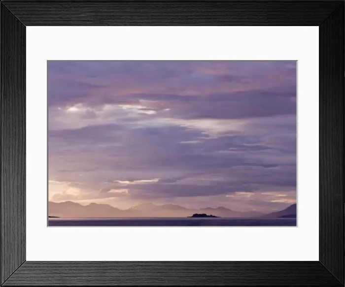 Framed Print : USA, Alaska, Ketchikan. Purple-colored sunset