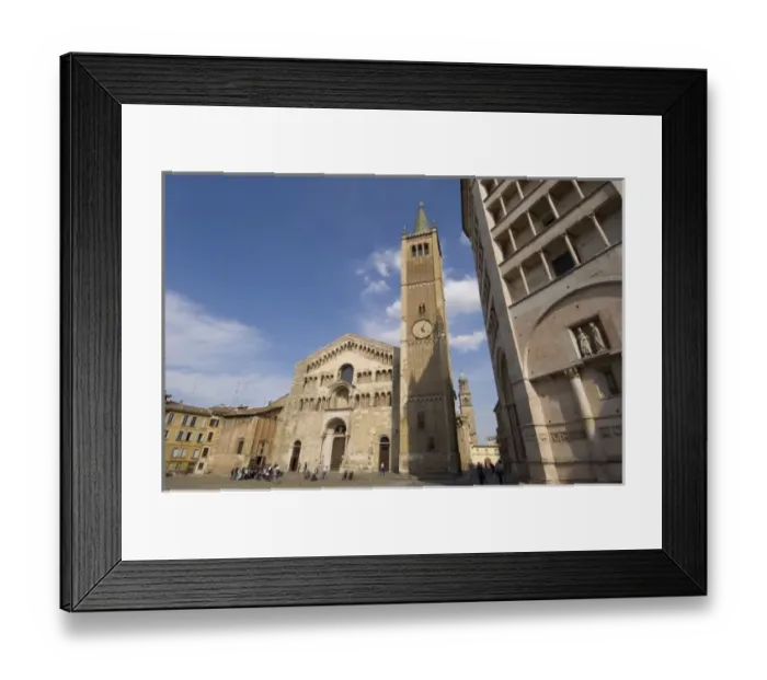 Framed Print : Duomo (Cathedral) and Baptistry, Parma, Emilia-Romagna, Italy Framed Print : Duomo (Cathedral) and Baptistry, Parma, Emilia-Romagna, Italy