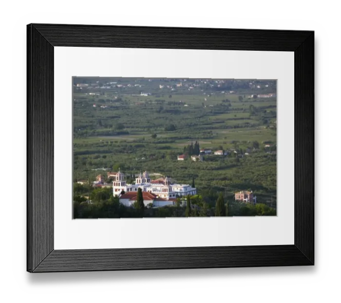 Framed Print : GREECE, Ionian Islands, ZAKYNTHOS, MACHERADO: Eleftherotria Monastery / Exterior Framed Print : GREECE, Ionian Islands, ZAKYNTHOS, MACHERADO: Eleftherotria Monastery / Exterior