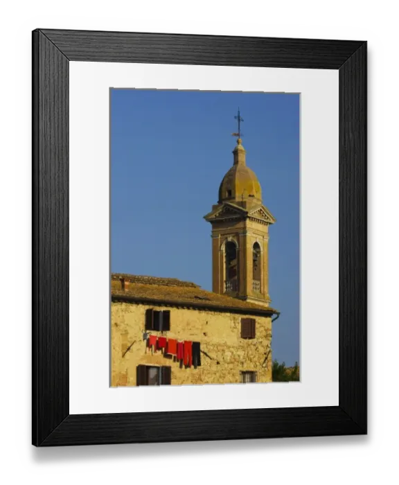 Framed Print : Italy, Buonconvento, Tuscany, Old Church in Buonconvento Tuscany Italy