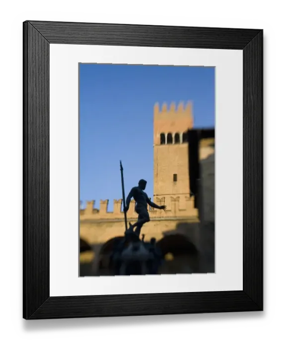 Framed Print : Italy, Bologna, Selective Focus of The Statue of Nettuno with warm evening light Framed Print : Italy, Bologna, Selective Focus of The Statue of Nettuno with warm evening light
