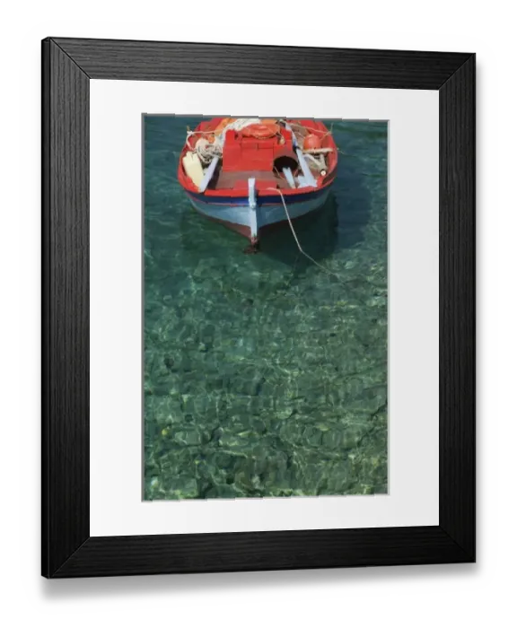 Framed Print : GREECE, Ionian Islands, KEFALONIA, Assos: Fishing Boat
