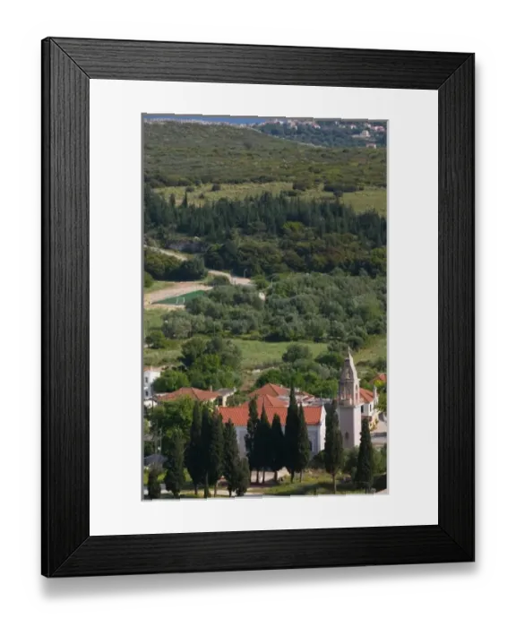 Framed Print : GREECE, Ionian Islands, KEFALONIA, Lakithra: SW Coastal Town View Framed Print : GREECE, Ionian Islands, KEFALONIA, Lakithra: SW Coastal Town View