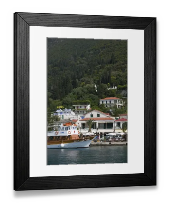 Framed Print : GREECE, Ionian Islands, KEFALONIA, Sami: Sami Waterfront