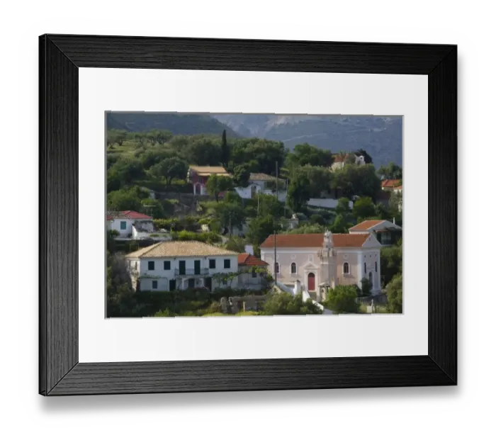 Framed Print : GREECE, Ionian Islands, KEFALONIA, Assos: Resort Town Buildings Framed Print : GREECE, Ionian Islands, KEFALONIA, Assos: Resort Town Buildings
