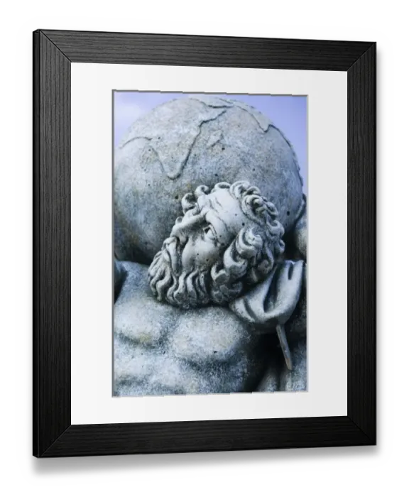 Framed Print : GREECE, Ionian Islands, KEFALONIA, Kokolata: Greek Lawn Ornament Statue Showplace Framed Print : GREECE, Ionian Islands, KEFALONIA, Kokolata: Greek Lawn Ornament Statue Showplace