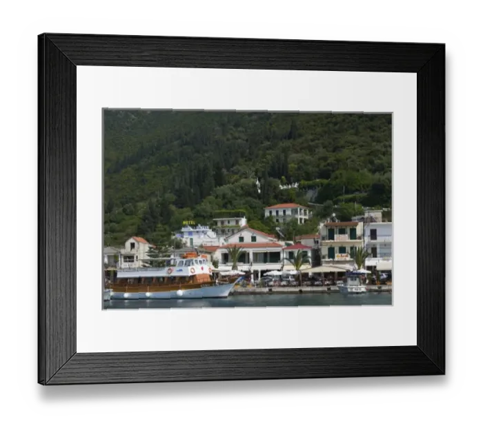 Framed Print : GREECE, Ionian Islands, KEFALONIA, Sami: Sami Waterfront