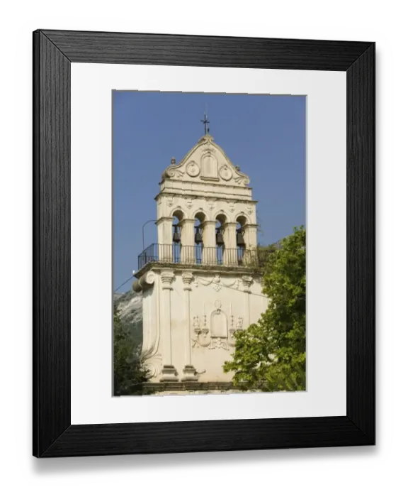 Framed Print : GREECE, Ionian Islands, KEFALONIA, Valsamata: St. Gerasimou Monastery / Belltower Framed Print : GREECE, Ionian Islands, KEFALONIA, Valsamata: St. Gerasimou Monastery / Belltower