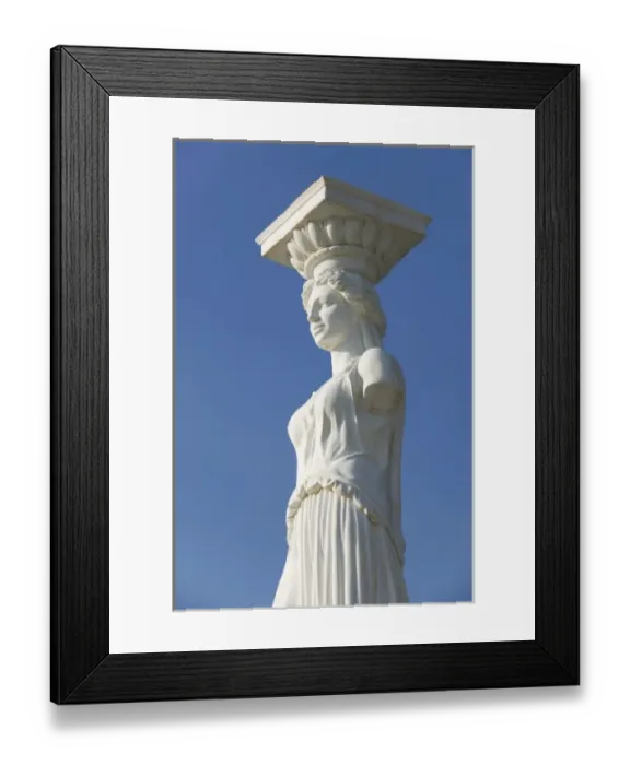 Framed Print : GREECE, Ionian Islands, KEFALONIA, Kokolata: Greek Lawn Ornament Statue Showplace