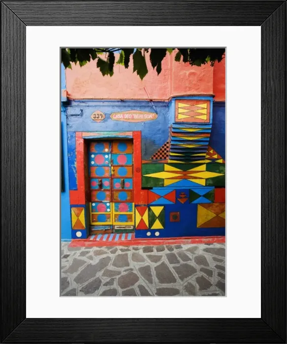 Framed Print : Island of Burano, Burano, Italy. Colorful Burano City homes Framed Print : Island of Burano, Burano, Italy. Colorful Burano City homes