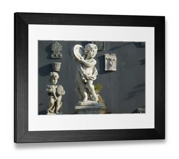 Framed Print : GREECE, Ionian Islands, KEFALONIA, Kokolata: Greek Lawn Ornament Statue Showplace