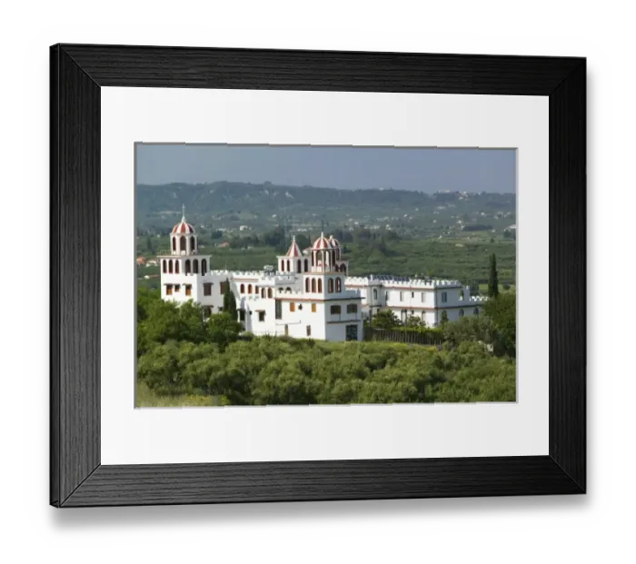 Framed Print : GREECE, Ionian Islands, ZAKYNTHOS, MACHERADO: Eleftherotria Monastery / Exterior Framed Print : GREECE, Ionian Islands, ZAKYNTHOS, MACHERADO: Eleftherotria Monastery / Exterior