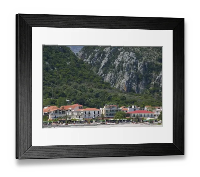 Framed Print : GREECE, Ionian Islands, KEFALONIA, Poros: SE Coast Port of POROS