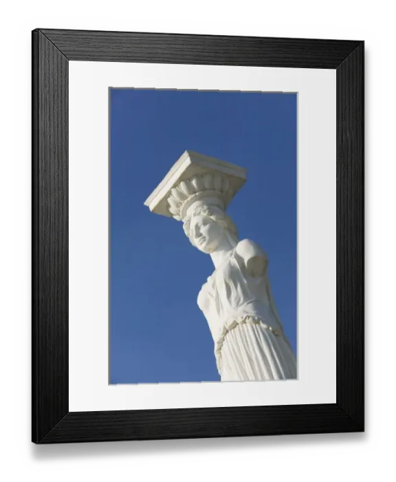 Framed Print : GREECE, Ionian Islands, KEFALONIA, Kokolata: Greek Lawn Ornament Statue Showplace