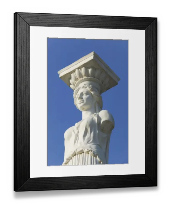 Framed Print : GREECE, Ionian Islands, KEFALONIA, Kokolata: Greek Lawn Ornament Statue Showplace