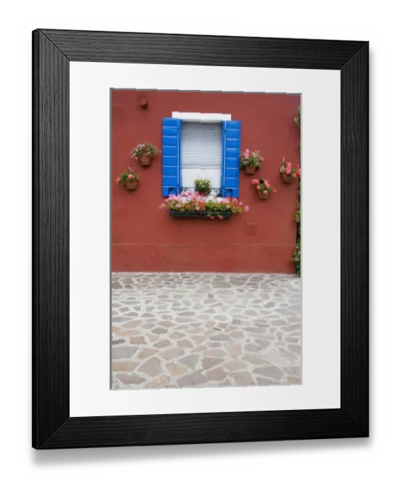 Framed Print : Island of Burano, Burano, Italy. Colorful Burano City homes Framed Print : Island of Burano, Burano, Italy. Colorful Burano City homes