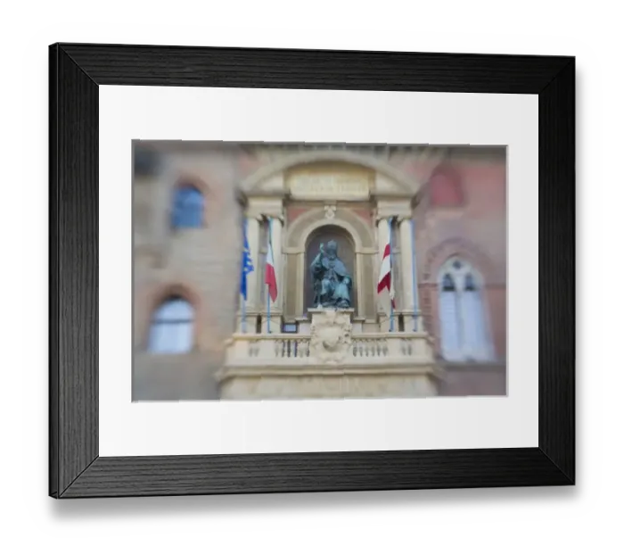 Framed Print : Italy, Bologna, Selective Focus of Papa Gregorio XIII in the dettaglio del Palazzo Comunale