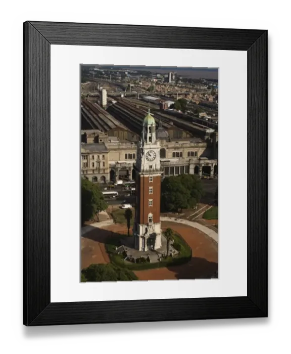 Framed Print : Argentina, Buenos Aires. Retiro neighborhood: Torre de los Ingleses and Retiro train station