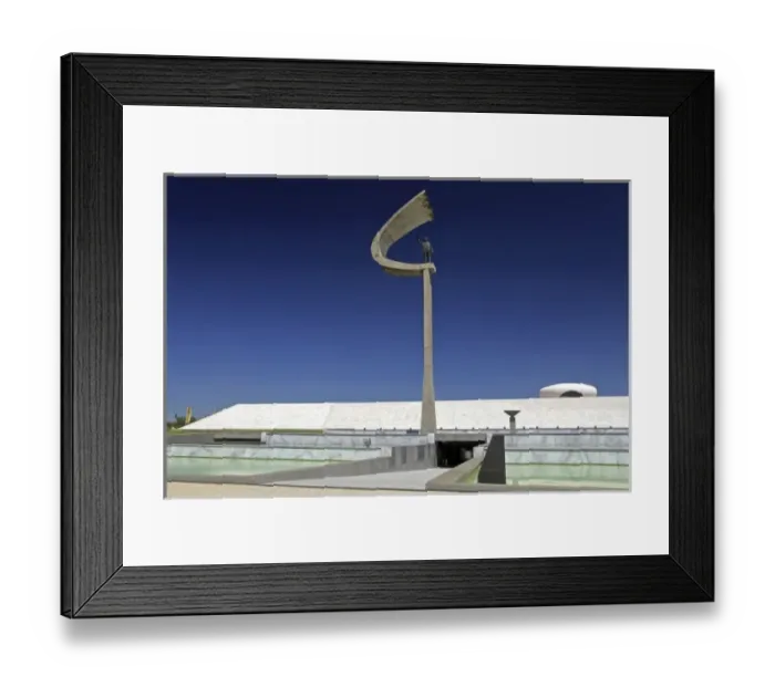 Framed Print : South America, Brazil, Brasilia. Juscelino Kubitschek Memorial in Brasilia, a UNESCO