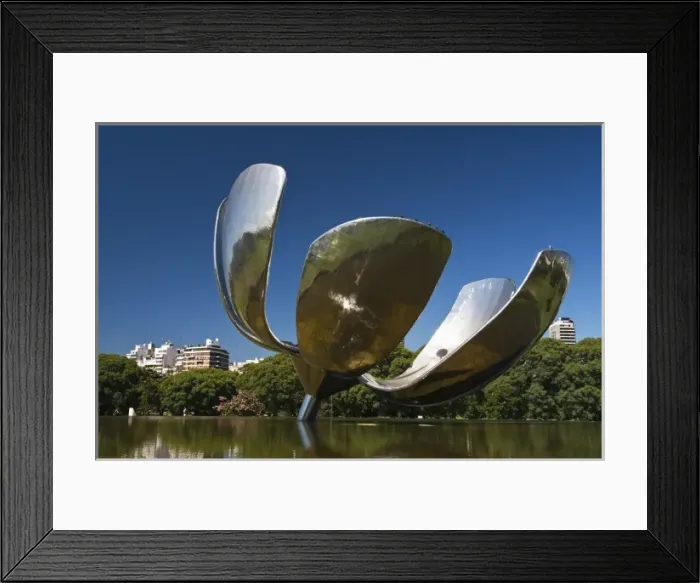 Framed Print : Argentina, Buenos Aires. Recoleta, Floralis Generica by Edouardo Catalano, giant flower sculpture Framed Print : Argentina, Buenos Aires. Recoleta, Floralis Generica by Edouardo Catalano, giant flower sculpture
