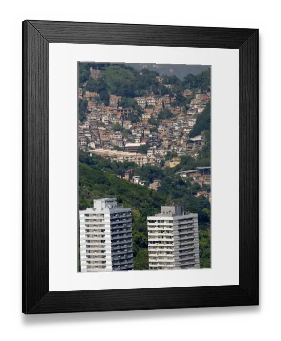 Framed Print : Hillside favela in Rio de Janeiro, Brazil Framed Print : Hillside favela in Rio de Janeiro, Brazil