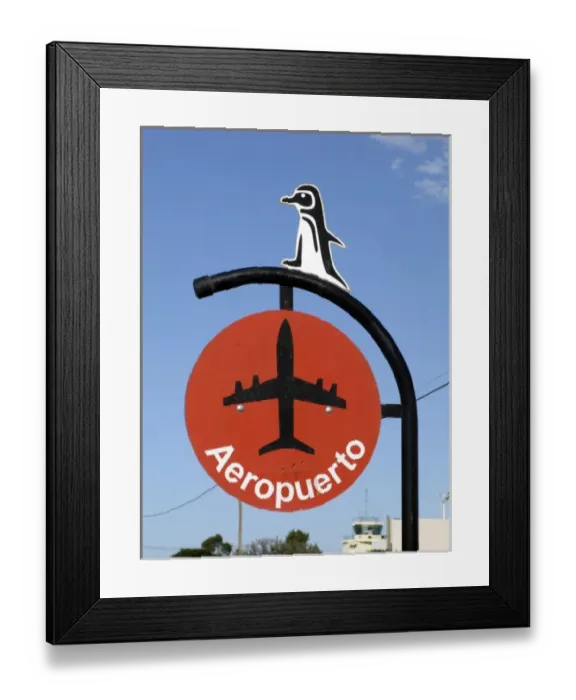 Framed Print : Trelew airport, REL, close to Puerto Madryn, Patagonia, Argentina; the region is Framed Print : Trelew airport, REL, close to Puerto Madryn, Patagonia, Argentina; the region is