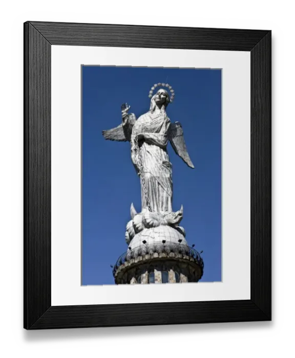 Framed Print : The Virgin of Quito stands guard over the city Framed Print : The Virgin of Quito stands guard over the city