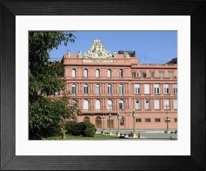 Framed Print : Casa Rosada is the government residence, here the rear facade