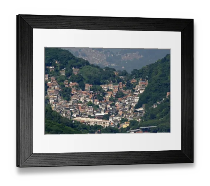 Framed Print : Hillside favela in Rio de Janeiro, Brazil Framed Print : Hillside favela in Rio de Janeiro, Brazil