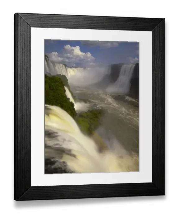 Framed Print : South America, Brazil, Igwacu Falls. Towering Igwacu Falls thunders into the Igwacu River Framed Print : South America, Brazil, Igwacu Falls. Towering Igwacu Falls thunders into the Igwacu River
