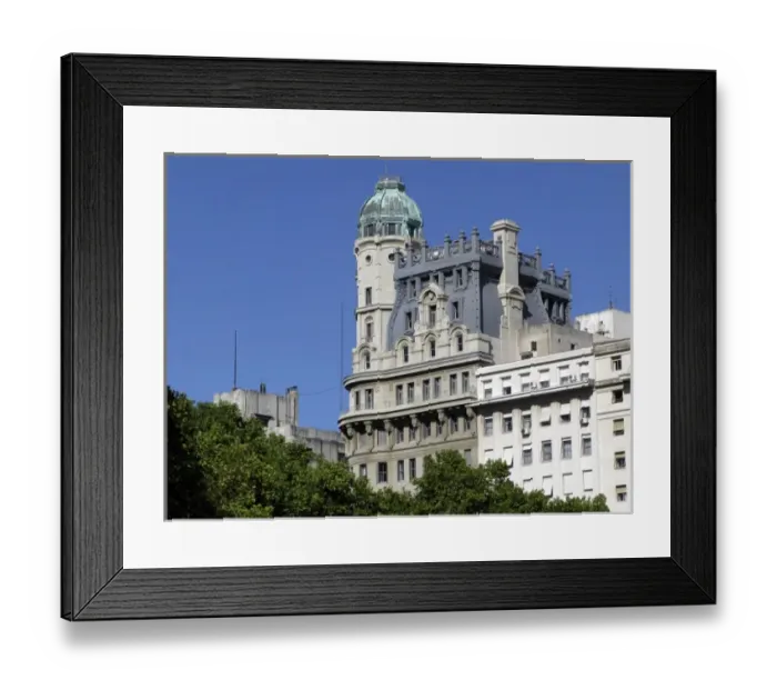 Framed Print : tall building along Avenida Colon