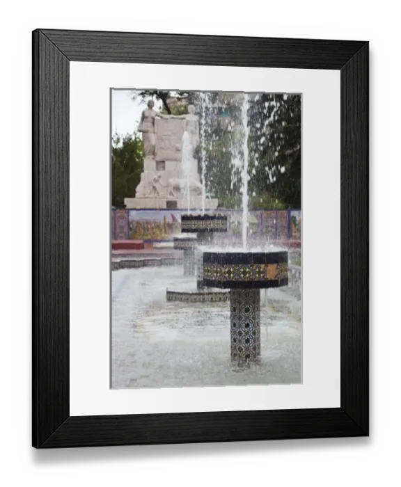 Framed Print : Argentina, Mendoza Province, Mendoza. Tiled fountains Plaza Espana Framed Print : Argentina, Mendoza Province, Mendoza. Tiled fountains Plaza Espana