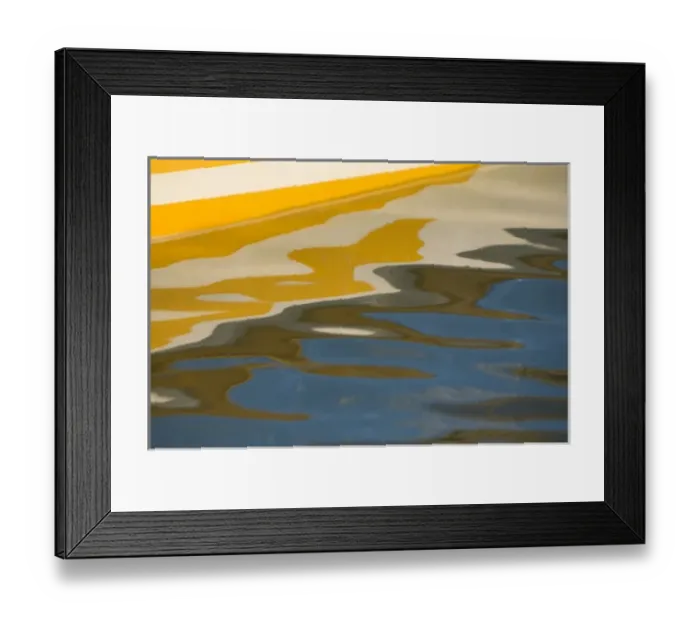Framed Print : Sailboat hull and reflection in Caribbean Sea, Placencia, Stann Creek District, Belize Framed Print : Sailboat hull and reflection in Caribbean Sea, Placencia, Stann Creek District, Belize