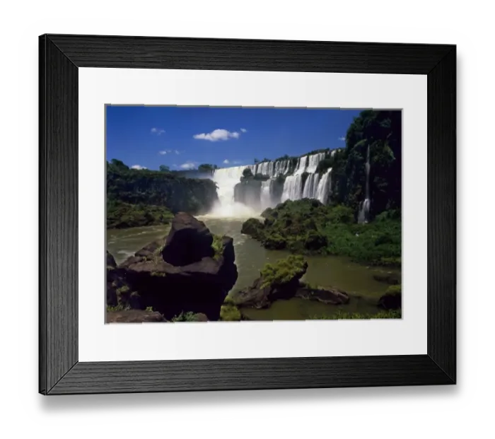 Framed Print : Argentina, Igwazu, Igwazu Falls. Salto San Martin thunders into the river below Framed Print : Argentina, Igwazu, Igwazu Falls. Salto San Martin thunders into the river below