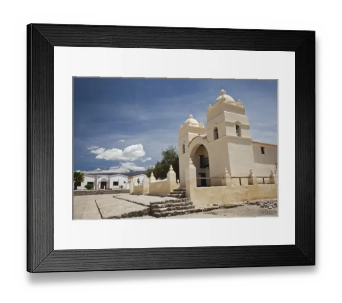 Framed Print : Argentina, Salta Province, Molinos. Iglesia San Pedro de Nolasco
