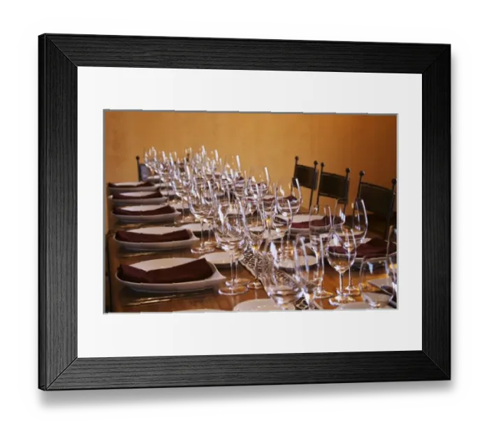 Framed Print : table set for lunch with plenty of wine tasting glasses Bodega Del Anelo Winery Framed Print : table set for lunch with plenty of wine tasting glasses Bodega Del Anelo Winery