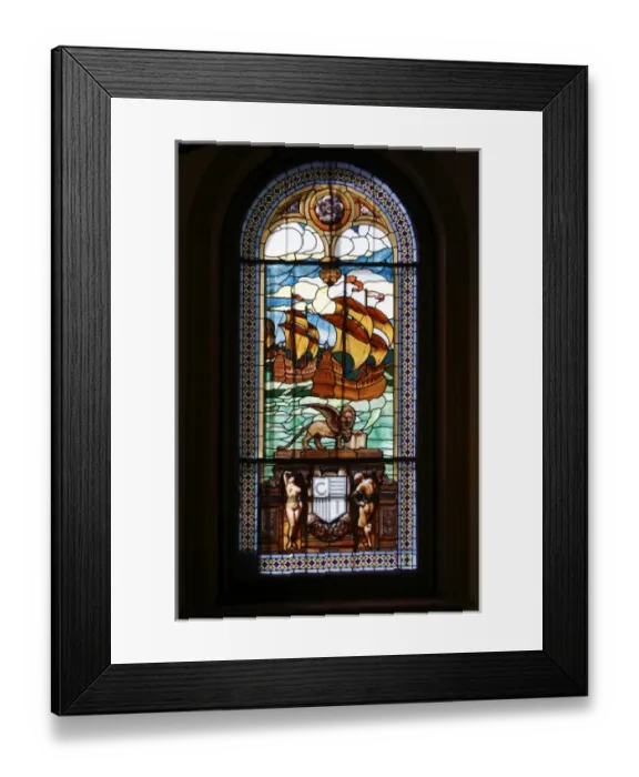 Framed Print : Stian painted glass at the CLub Canottieri Italiano, Italian Rowing Club Framed Print : Stian painted glass at the CLub Canottieri Italiano, Italian Rowing Club