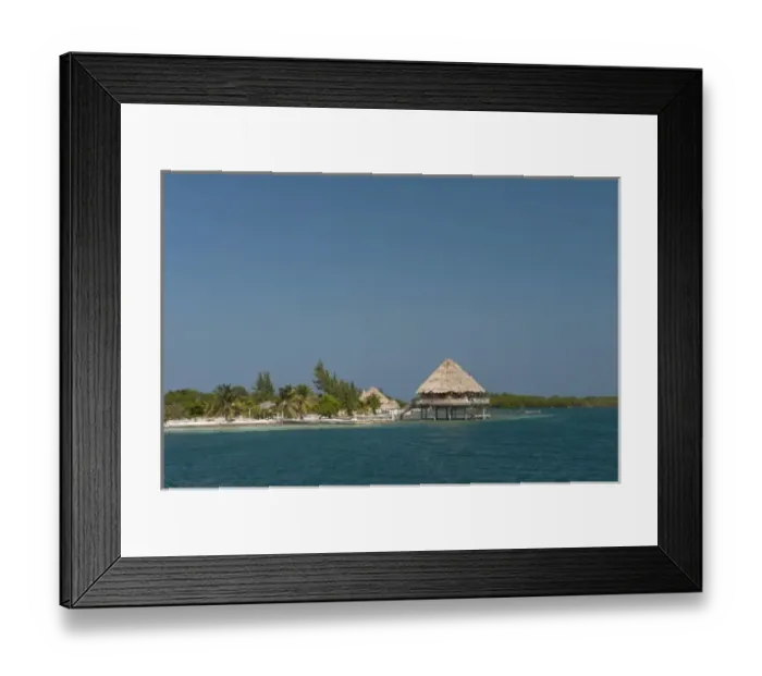 Framed Print : Barrier Reef Island Belize, Central America Framed Print : Barrier Reef Island Belize, Central America