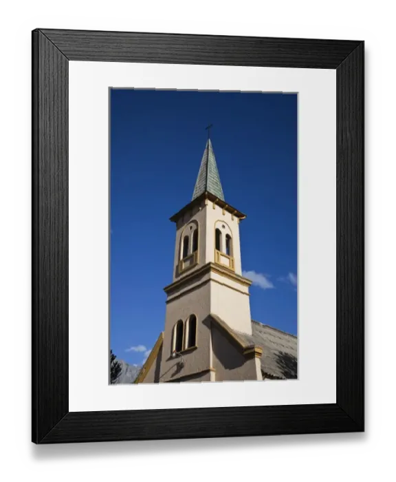 Framed Print : Argentina, Rio Negro Province, El Bolson. Town church Framed Print : Argentina, Rio Negro Province, El Bolson. Town church