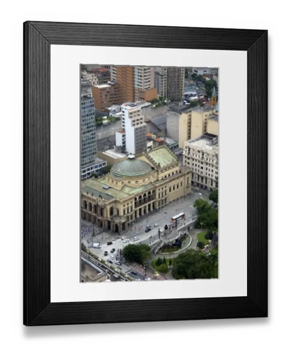 Framed Print : Aerial view of the Teatro Municipal in Sao Paulo, Brazil Framed Print : Aerial view of the Teatro Municipal in Sao Paulo, Brazil