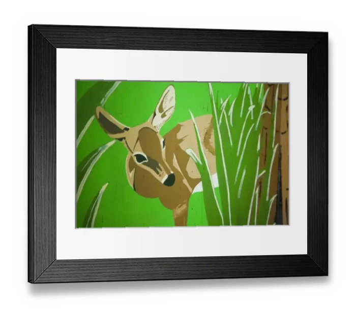 Framed Print : Painting of deer, Belize Zoo, Belize Framed Print : Painting of deer, Belize Zoo, Belize